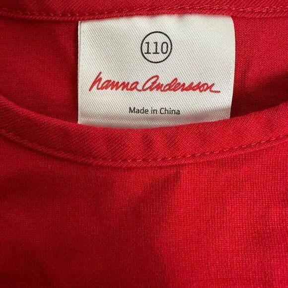 Hanna Andersson Red Pink Dress with Pockets 110 / 5 - Picture 4 of 6